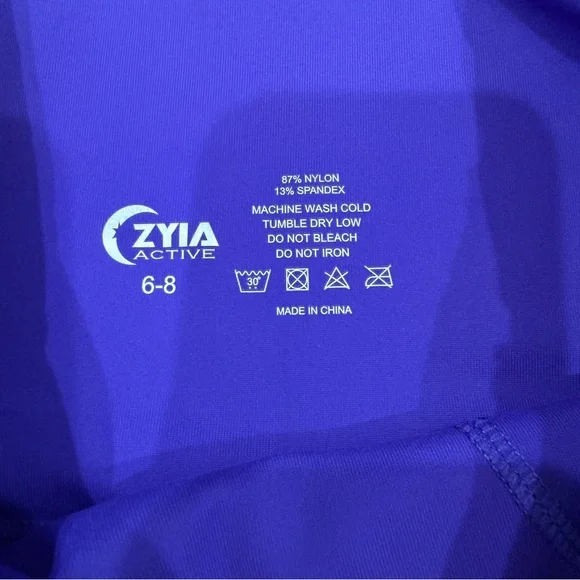 ZYIA Active Purple Ascend High-Waist Capri Leggings Size 6/8 NWT - Picture 5 of 6